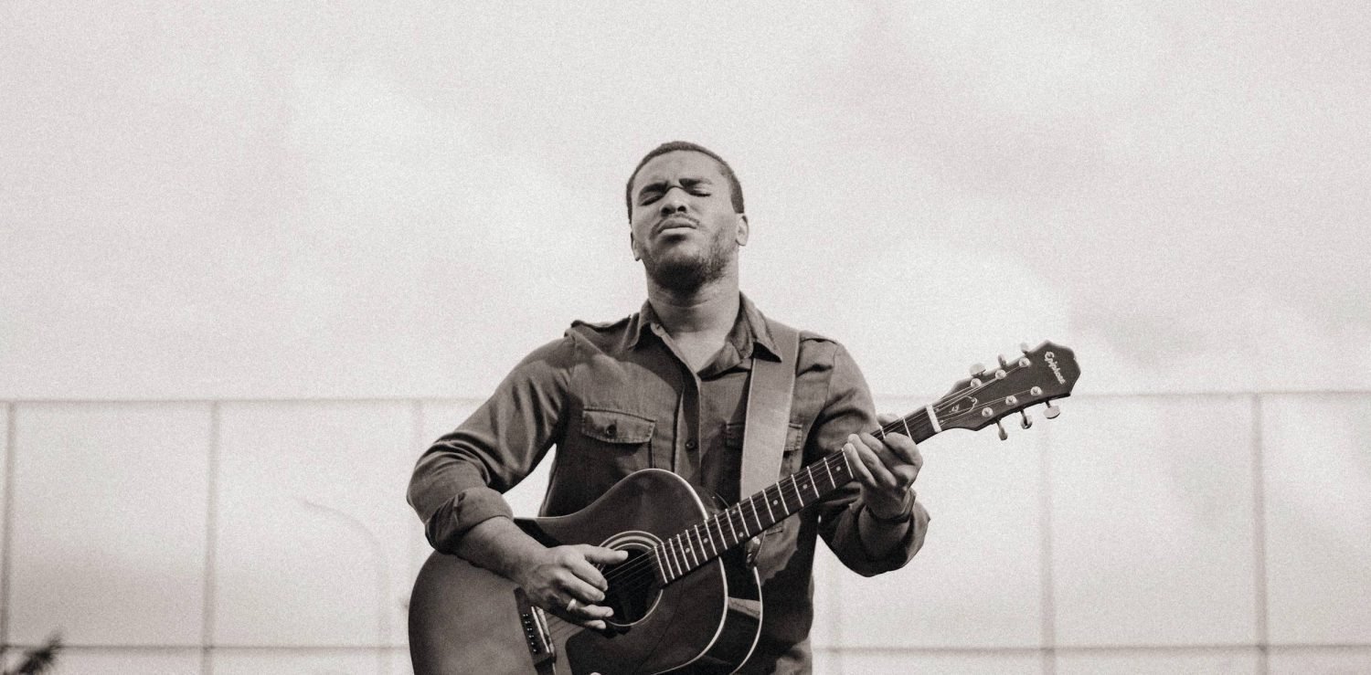 Man playing the guitar