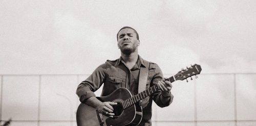 Man playing the guitar