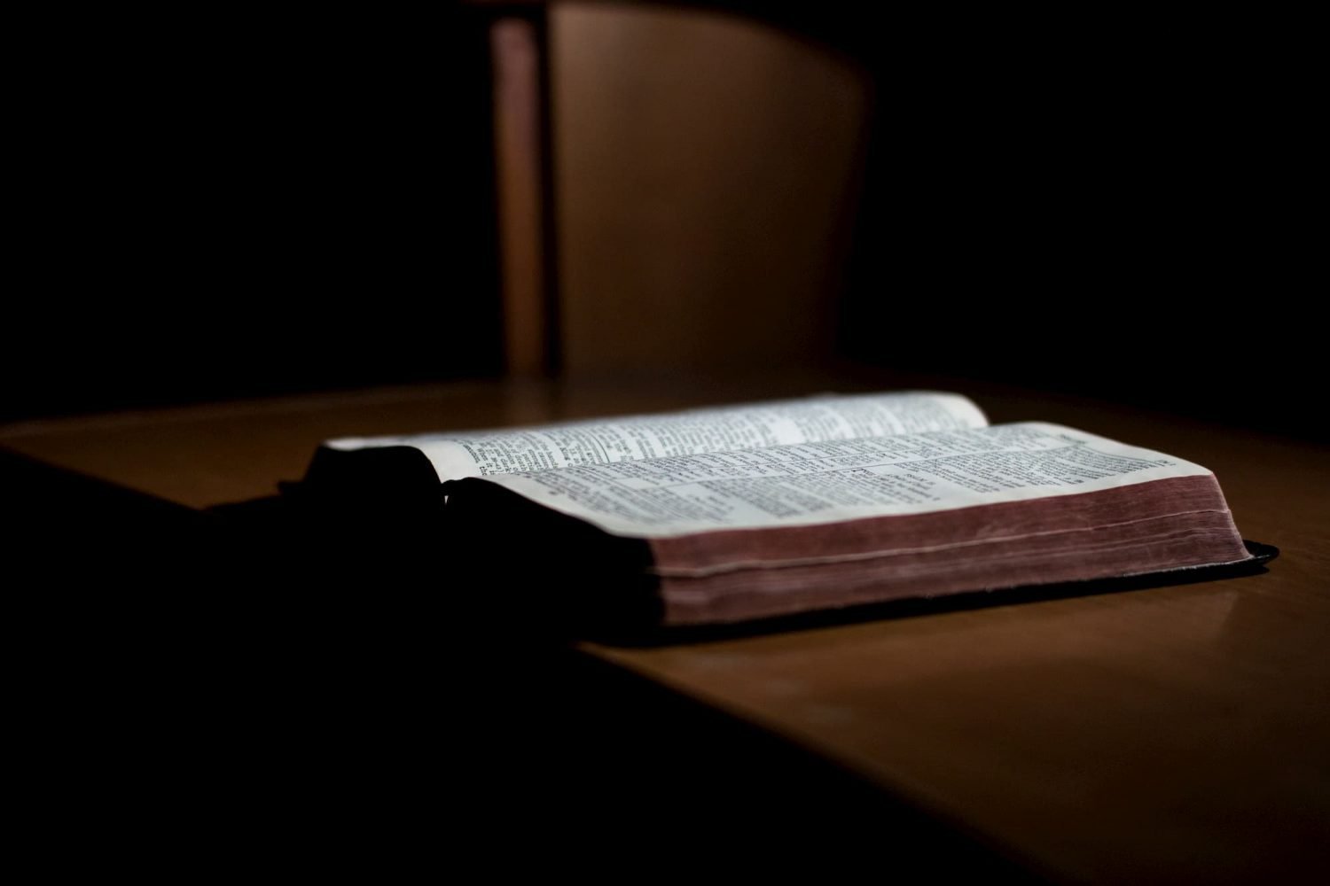 Bible in darkness