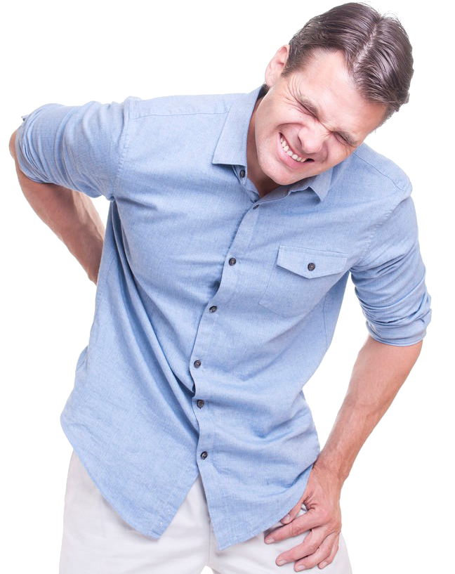 man with back ache