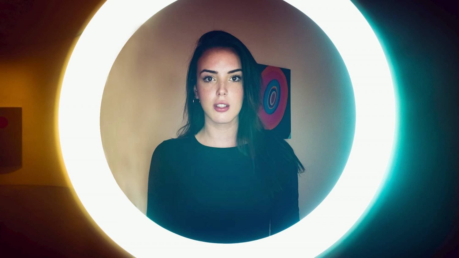 Woman in circle